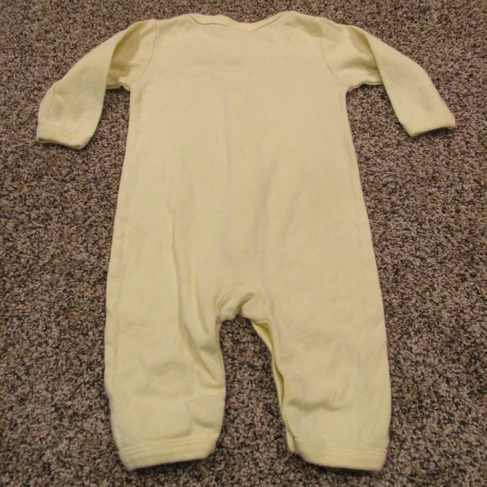 Old Navy Snap Up Footless Sleeper Infant Unisex‎ Size 3-6M Yellow Long Sleeve